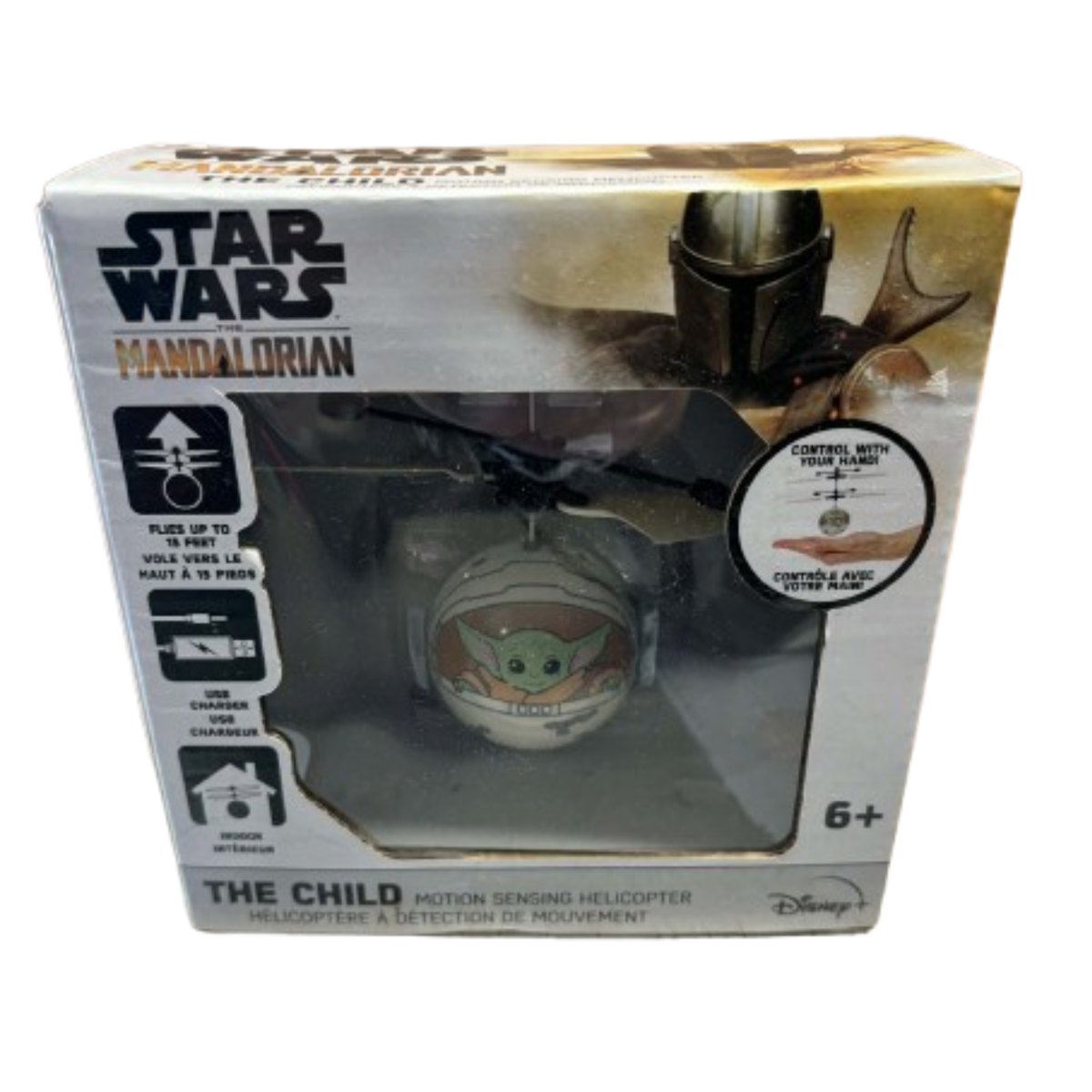 Star Wars Le Mandalorien – Hélicoptère Grogu (Bébé Yoda) à détection de mouvement