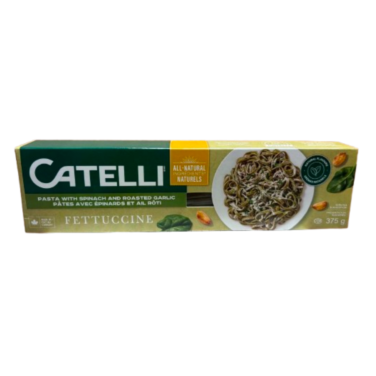 Catelli Fettuccine aux épinards et ail rôti – 375 g