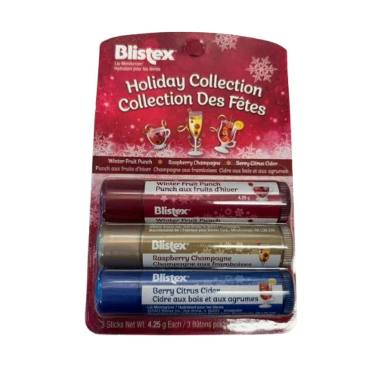 Ensemble de baumes à lèvres Blistex collection des fêtes