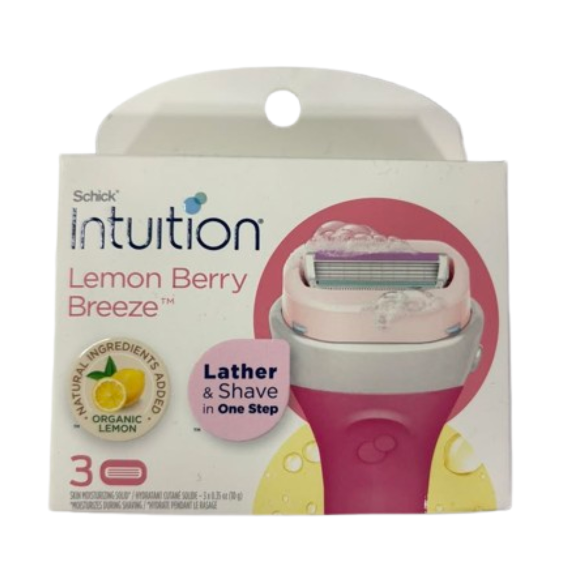 Schick Intuition – Lames de rasoir Citron et petits fruits – Paquet de 3