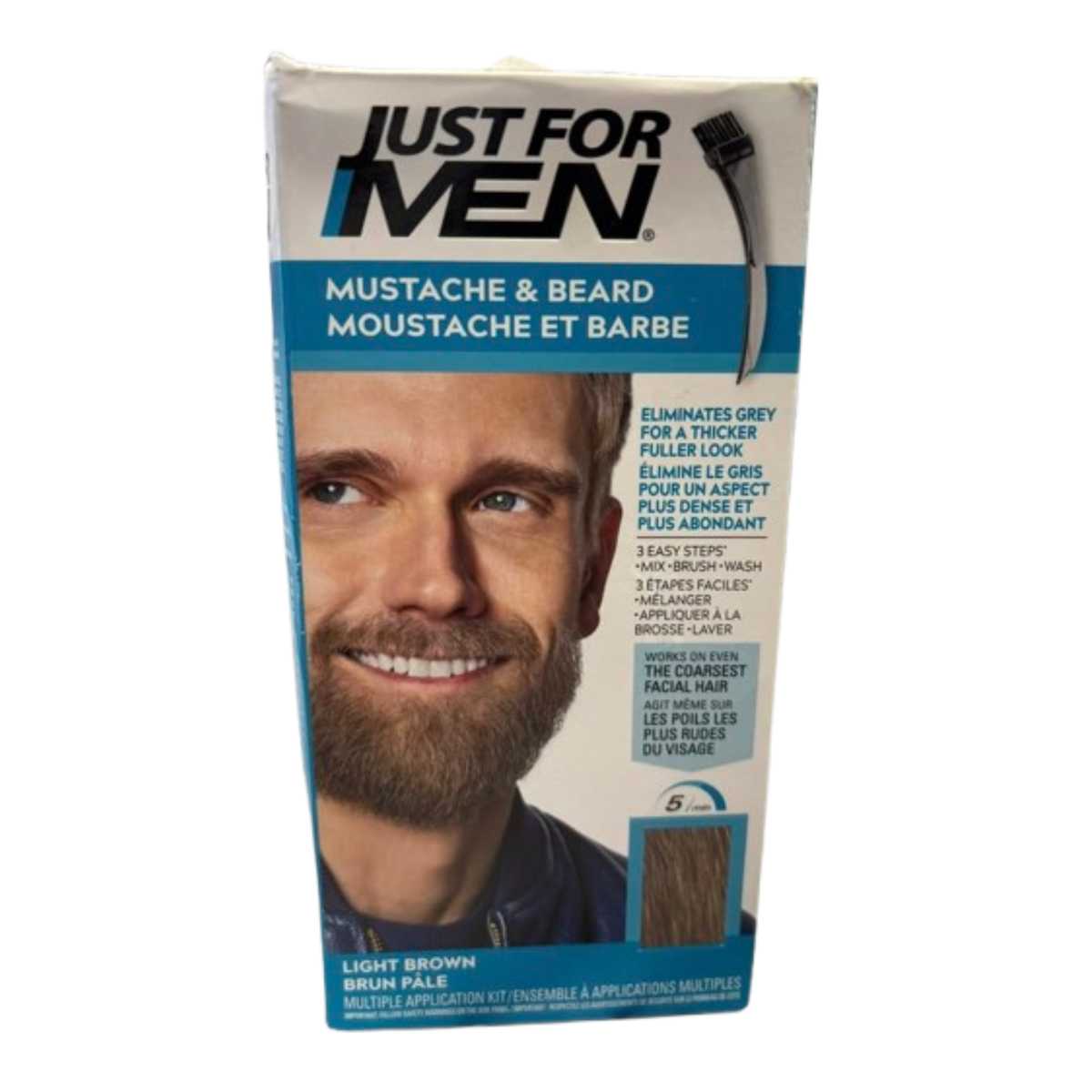 Coloration barbe et moustache Just For Men brun pâle