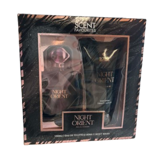 Night Orient – Ensemble cadeau pour femme – Eau de toilette et gel douche