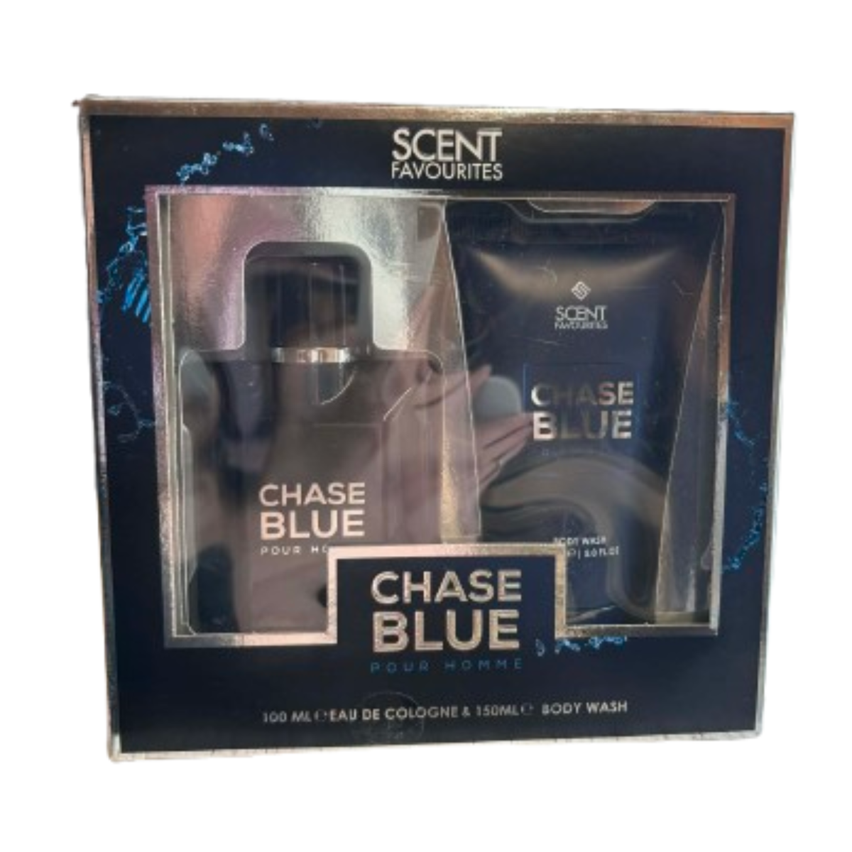 Chase Blue – Ensemble cadeau pour homme – Eau de Cologne et gel douche