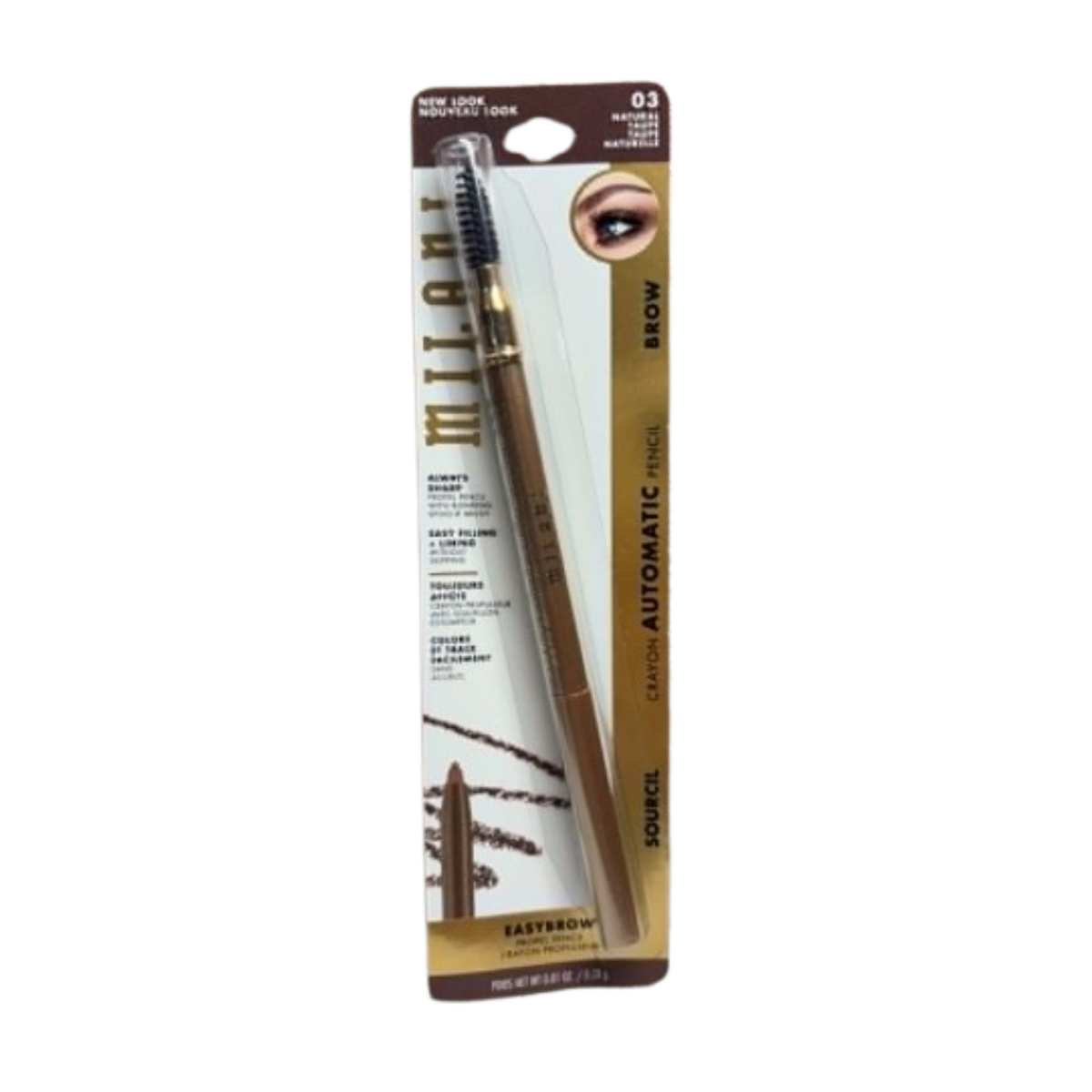 Milani – Crayon automatique pour sourcils – No 03 Brun naturel