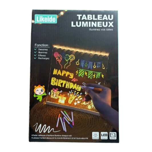 Tableau lumineux à dessin effaçable