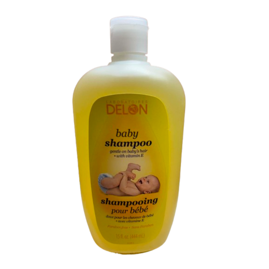 Laboratoires Delon – Shampooing doux pour bébé avec vitamine E – 444 ml