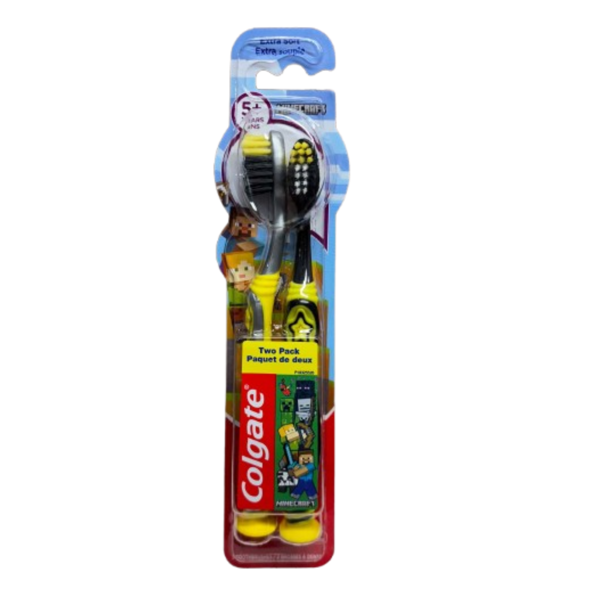 Colgate Minecraft – Brosses à dents pour enfants – Paquet de 2