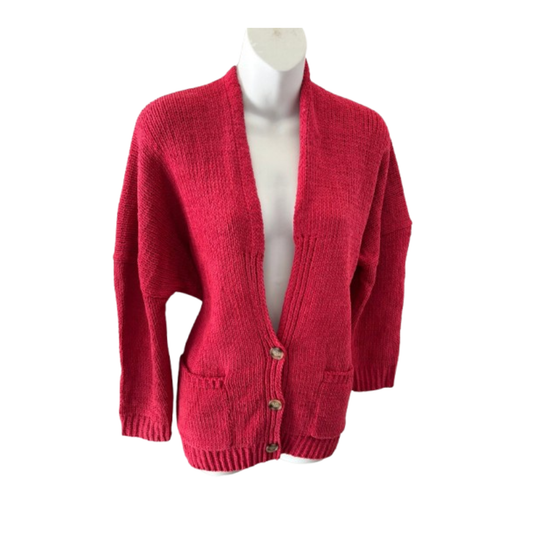 Cardigan pour femme – Rouge – Smal, coupe ample