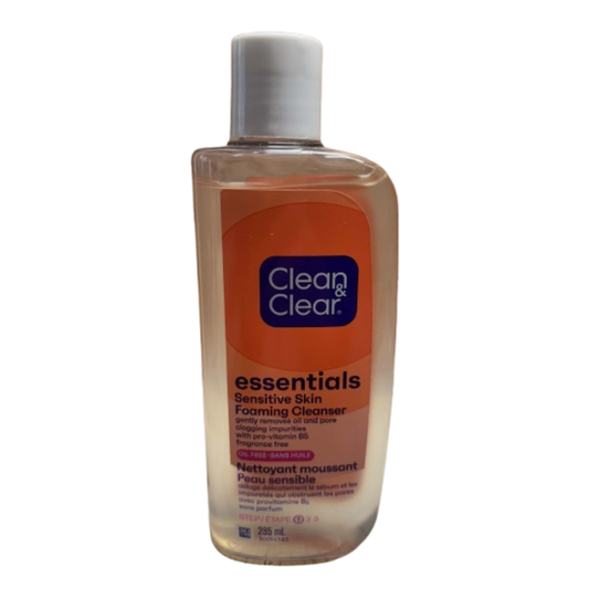Clean & Clear Essentials – Nettoyant moussant peau sensible – 235 ml