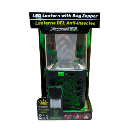 PowerDEL – Lanterne DEL avec anti-insectes 2 en 1