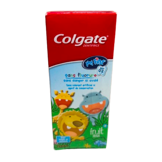 Colgate Mes premières dents – Dentifrice pour enfants sans fluorure – Saveur de fruits