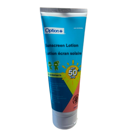 Option+ Lotion écran solaire enfants FPS 50+