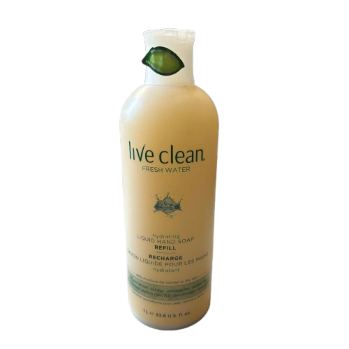 Recharge de savon hydratant pour les mains Live Clean – Eau fraîche