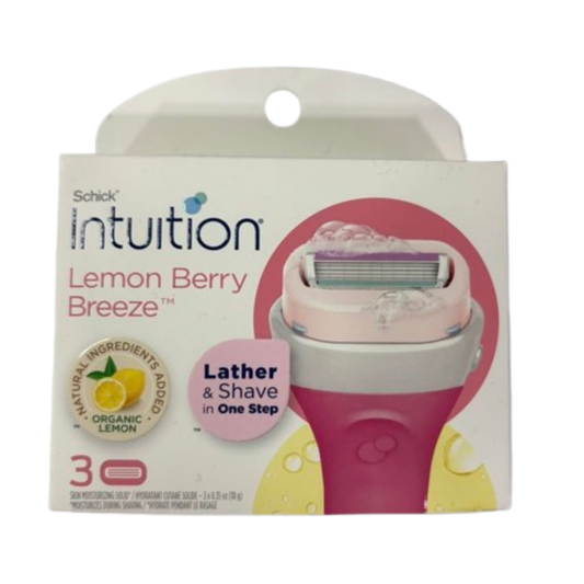 Schick Intuition – Lames de rasoir Citron et petits fruits – Paquet de 3